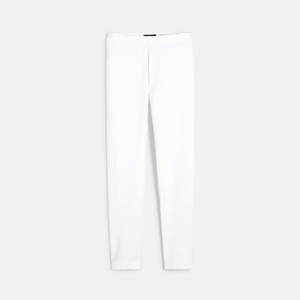 Leggings unis blanc fille