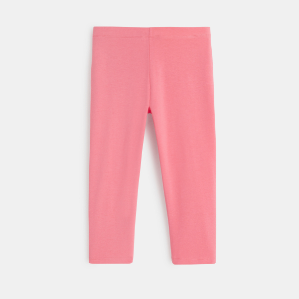 Legging court en jersey rose fille