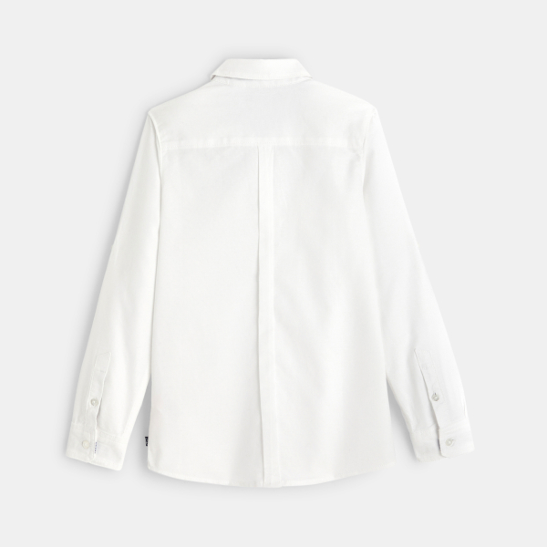 Chemise Oxford à col américain blanche garçon