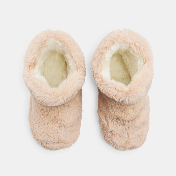 Chausson bottillon fourré rose fille
