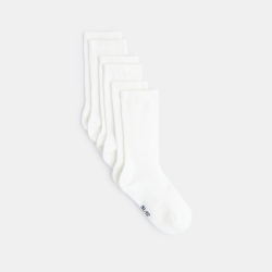 Chaussettes unies (lot de 3) blanches garçon