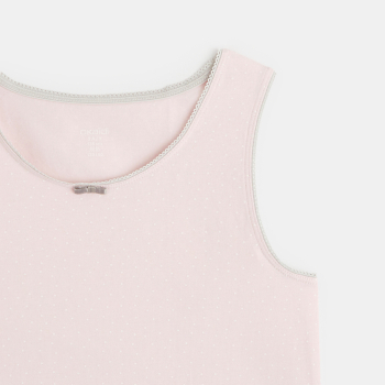 Débardeur stretch imprimé (lot de 2) rose fille