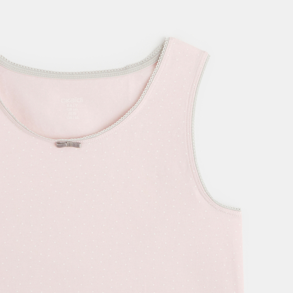 Débardeur stretch imprimé (lot de 2) rose fille