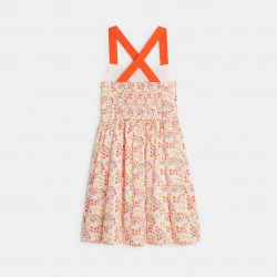 فستان مع حمّالات مزين بالأزهار