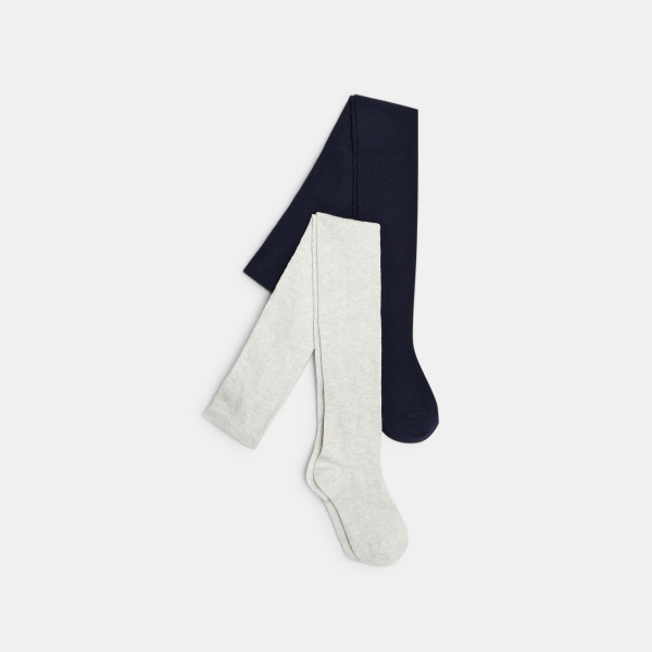 لباس ضيق دافئ ومرقش (مجموعة من 2) باللون الرمادي للفتيات