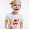 T-shirt imagier blanc bébé fille