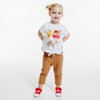 T-shirt imagier blanc bébé fille