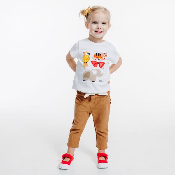 T-shirt imagier blanc bébé fille