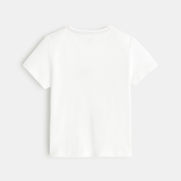 T-shirt imagier blanc bébé fille