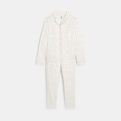 Pyjama en jersey épais imprimée rose fille