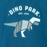 تيشيرت للأولاد بنمط ديناصور أزرق بأكمام طويلة