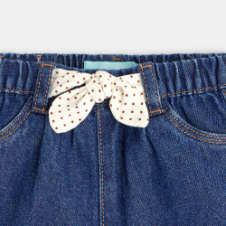 Short en denim nœud...