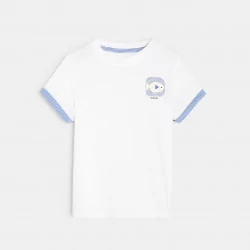 T-shirt à motif blanc bébé garçon