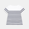 T-shirt marinière rayé bleu bébé fille