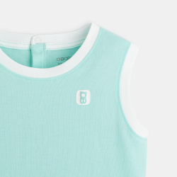 Débardeur en coton bleu...