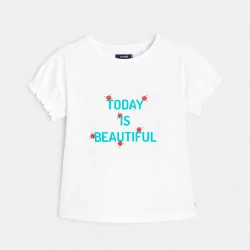 T-shirt à message "Today is beautiful"