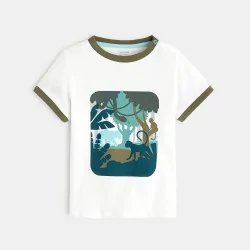 T-shirt jungle vert bébé garçon