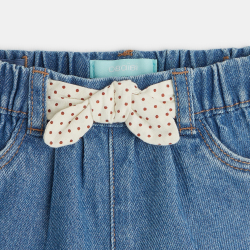 Short en denim nœud...