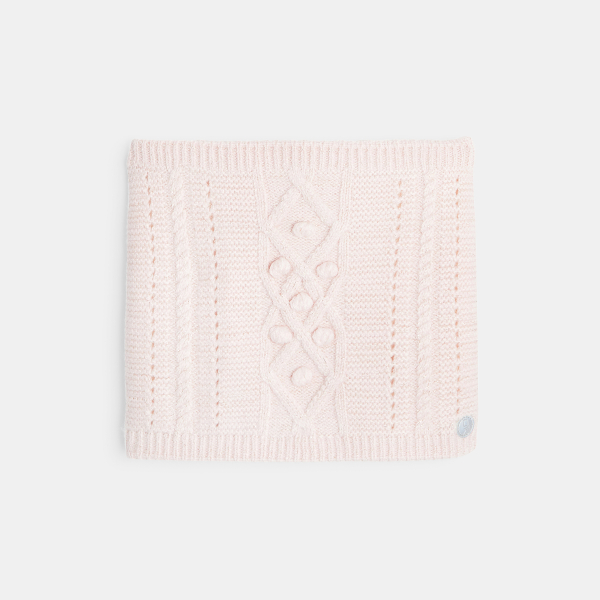 Snood torsadé fantaisie rose fille