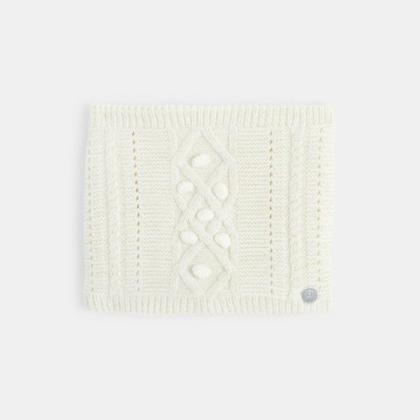 Snood torsadé fantaisie beige fille