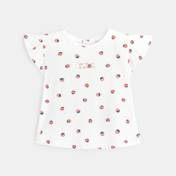 T-shirt coccinelles rouge bébé fille