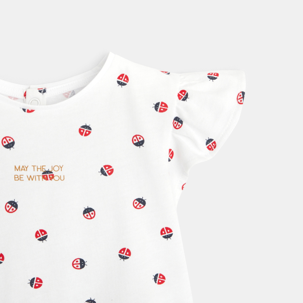 T-shirt coccinelles rouge bébé fille