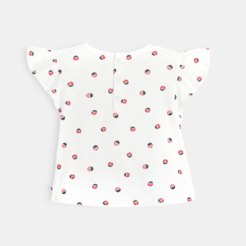 T-shirt coccinelles rouge bébé fille