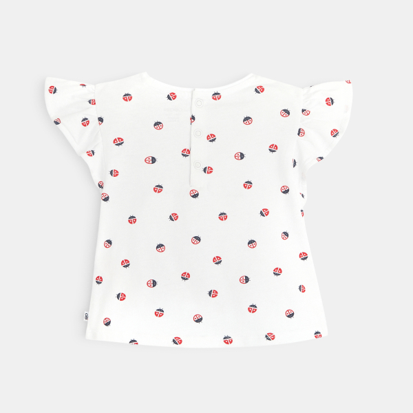 T-shirt coccinelles rouge bébé fille