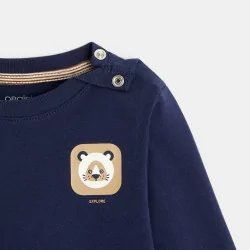T-shirt ours bleu bébé garçon