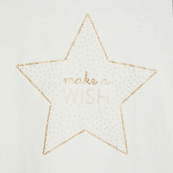 T-shirt à message "make a wish"