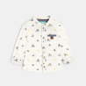 Chemise animaux coton fantaisie blanche bébé garçon