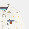 Chemise animaux coton fantaisie blanche bébé garçon
