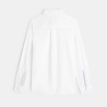 Chemise unie en lin blanche garçon