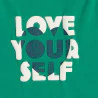 T-shirt message love vert fille
