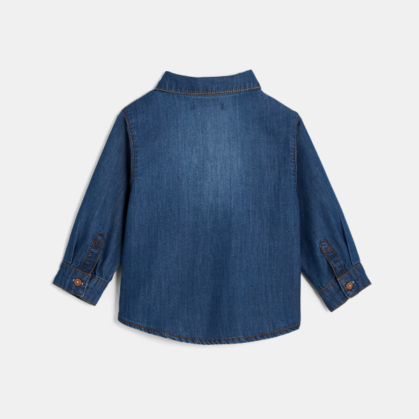 Chemise en jean bleue bébé garçon