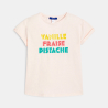 T-shirt à message rose fille