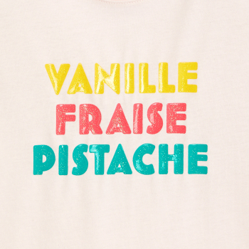 T-shirt à message rose fille