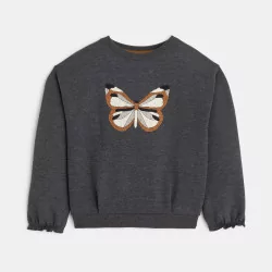 Sweat-shirt motif papillon...