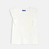 T-shirt détail broderie anglaise blanc fille