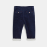 Pantalon velours fantaisie à revers bleu bébé garçon