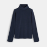 T-shirt col roulé bleu fille
