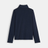 T-shirt col roulé bleu fille