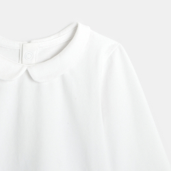 T-shirt col claudine uni...