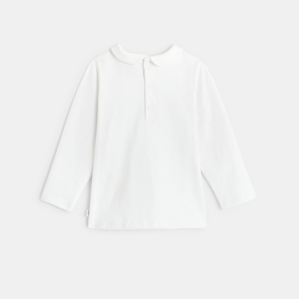 T-shirt col claudine uni beige bébé fille