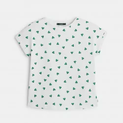 T-shirt imprimé motif "petits coeurs-coccinelles"