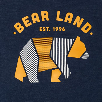 T-shirt manches longues motif ours bleu garçon