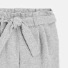 Pantalon chino ceinturé gris fille