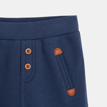 Jogpant molleton coton bio couleur bleu bébé garçon