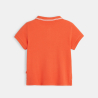 Polo maille piquée uni orange bébé garçon