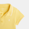 Polo maille piquée uni jaune bébé garçon